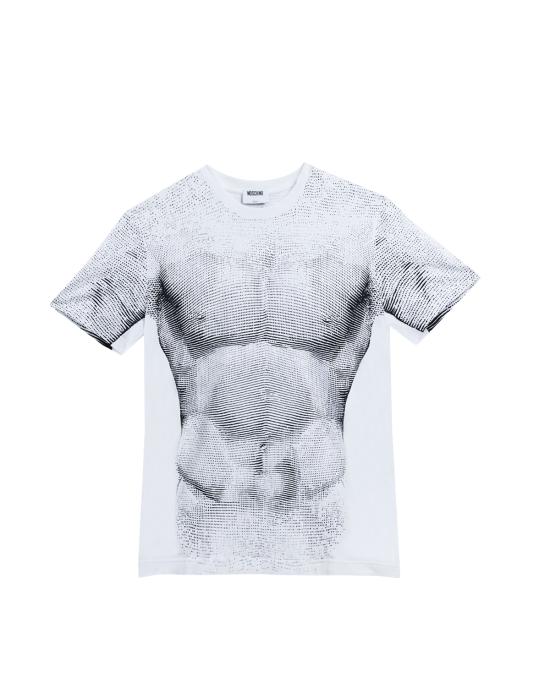 26SS 모스키노 반팔 티셔츠 0724 0245 1001 BIANCO NERO