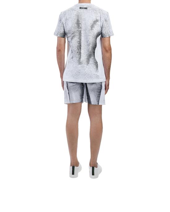 26SS 모스키노 반팔 티셔츠 0724 0245 1001 BIANCO NERO - MOSCHINO