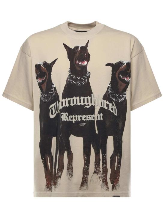  리프레젠트 탑 빈티지 화이트 코튼 크루넥 티셔츠