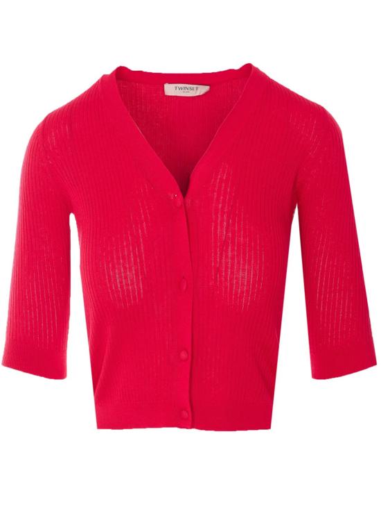  트윈셋 가디건 레드