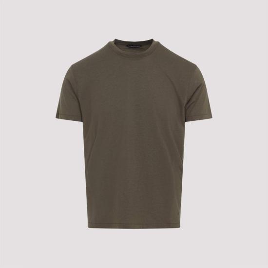  톰포드 탑 톰 포드 라이오셀 티셔츠 다크 밀리터리 - TOMFORD