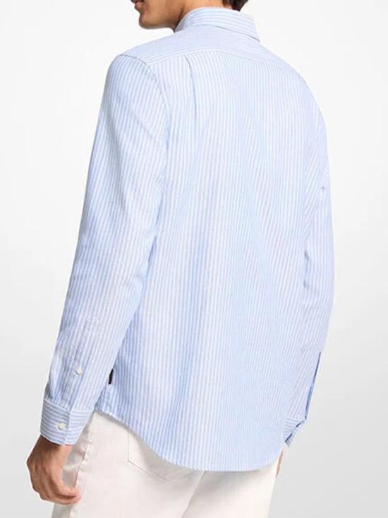  마이클 코어스 탑 옥스포드 클래식 핏 셔츠 블루 - MICHAEL KORS