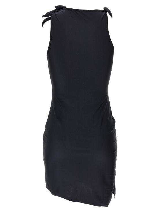  코페르니 숏 원피스 비대칭 꽃무늬 미니 드레스 블랙 - COPERNI