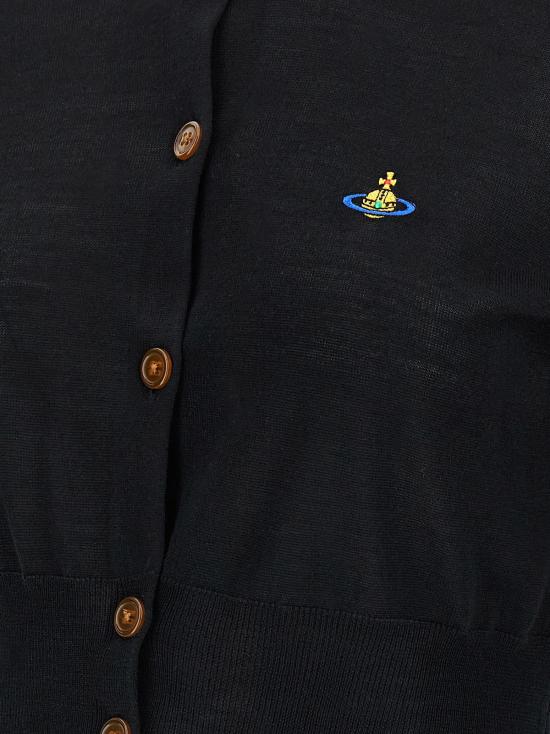  비비안웨스트우드 가디건 비비안 웨스트우드 비 크롭  블랙 - VIVIENNE WESTWOOD