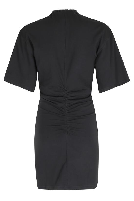  알렉산더 왕 숏 원피스 개더드 티셔츠 드레스 블랙 - ALEXANDER WANG