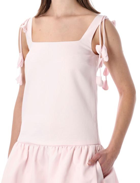  셀프 포트레이트 숏 원피스 태피터 미니 드레스 (꽃무늬 디테일) - SELF PORTRAIT