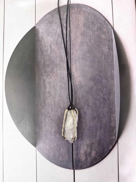  Carina Schott 목걸이/팬던트 엘레스티얼 쿼츠 케이지 세트 목걸이