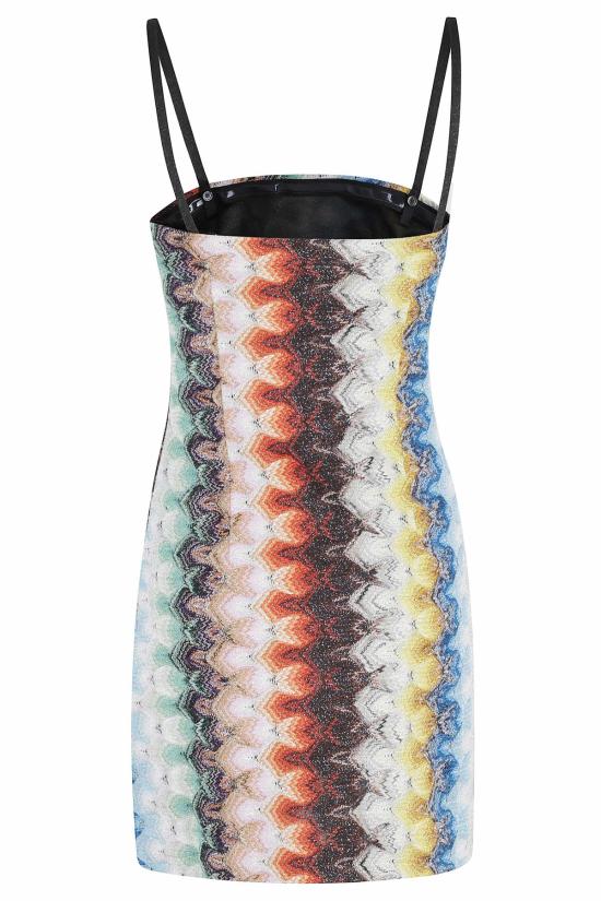  미소니 숏 원피스 미쏘니 민소매 짧은 드레스 멀티컬러 - MISSONI