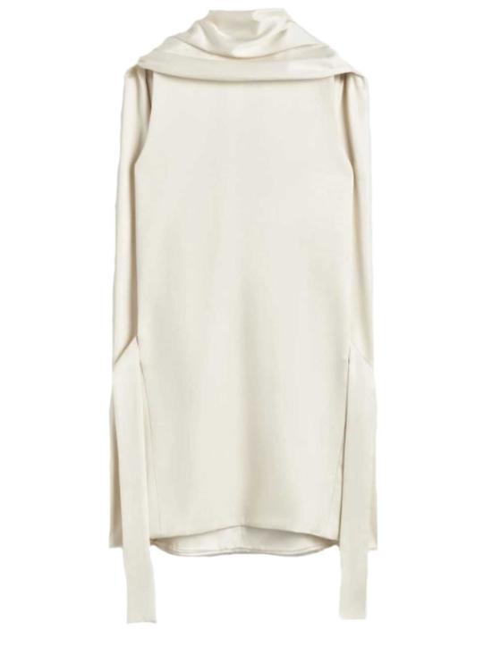  토템 원피스 코쿤 드레스 베이지