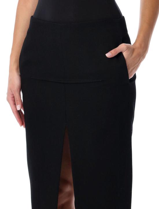  릭 오웬스 롱 스커트 롱 슬라이스 스커트 - RICK OWENS