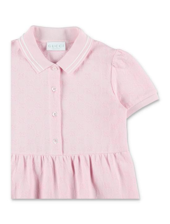  [키즈] 구찌 원피스 키즈  GG 피쿠 폴로 드레스 베이비 핑크 - GUCCI
