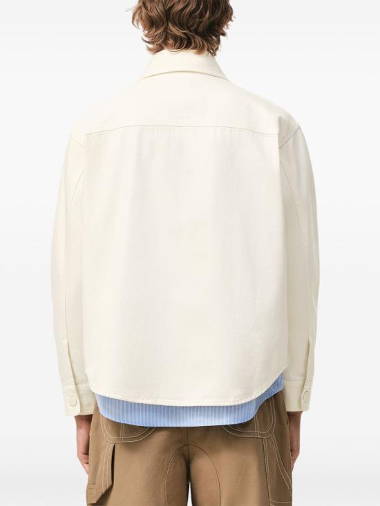 26SS 아미 톤온톤 로고 코튼 니트 오버셔츠 UJK897 DE0126 136 WHITE CREAM DOM - AMI