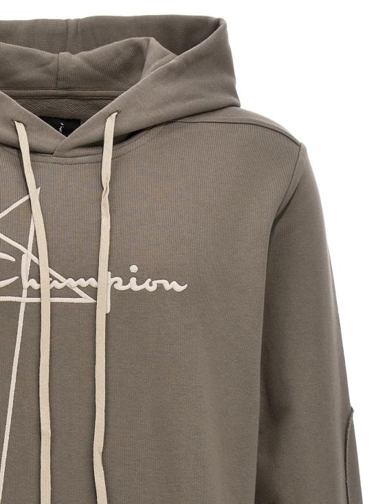  릭 오웬스 바디수트 티셔츠 챔피언 X  후드 바디수트 인티모 그레이 - RICK OWENS