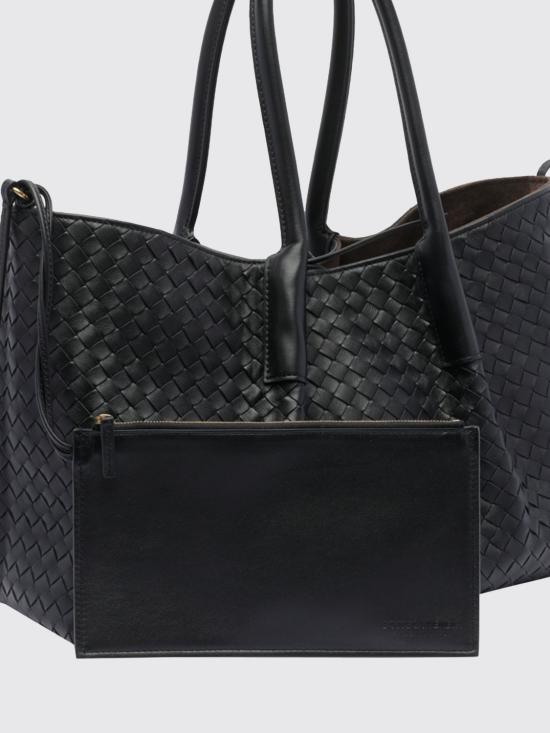 26SS 보테가베네타 라지 피나코테카 숄더백 817166V5AG1 1206 Black - BOTTEGA VENETA