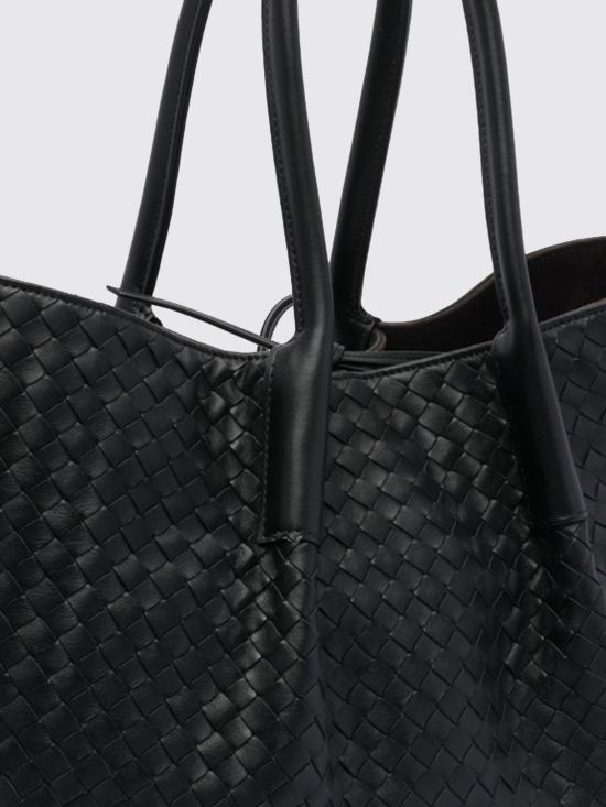 26SS 보테가베네타 라지 피나코테카 숄더백 817166V5AG1 1206 Black - BOTTEGA VENETA