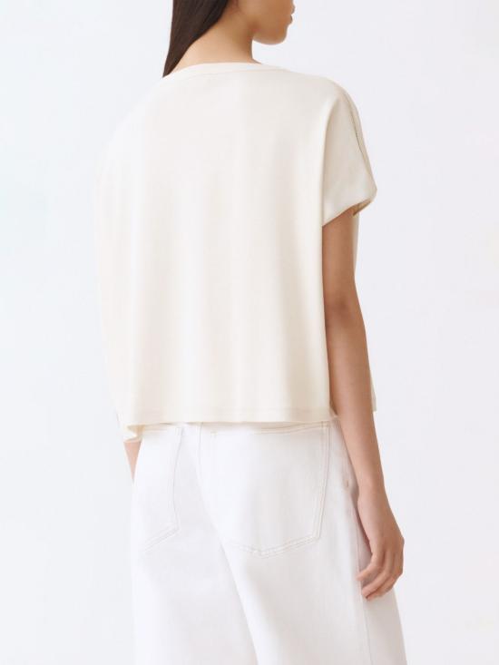 26SS 파비아나 필리피 반팔 티셔츠 JED276F568M209 0145 Butter - FABIANA FILIPPI