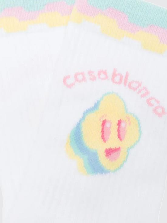 26SS 카사블랑카 양말 ASP26ACC010 04 White - CASABLANCA