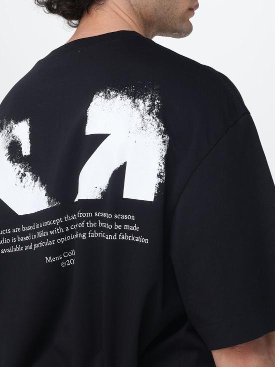 26SS 오프화이트 반팔 티셔츠 44MAA120S26J008 001 Black - OFF WHITE