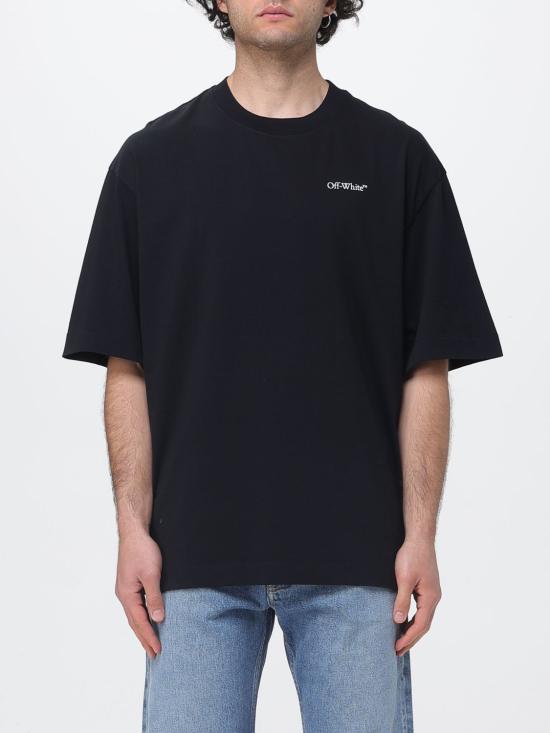 26SS 오프화이트 반팔 티셔츠 44MAA120S26J008 001 Black