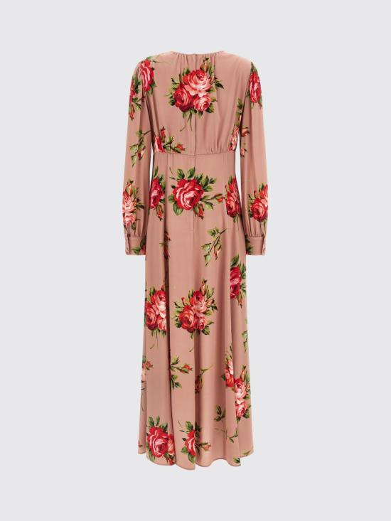 26SS 돌체앤가바나 로즈 부케 프린트 샤무스 드레스 F610OTFSA8Q HF5ZN Pink - DOLCE & GABBANA