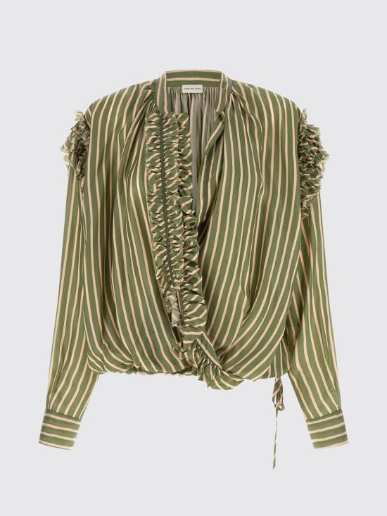 26SS 드리스 반 노튼 탑 2610107453274 604 Green - DRIES VAN NOTEN