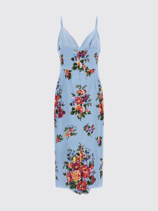 26SS 돌체앤가바나 플라워 부케 프린트 새틴 드레스 F610GTFSICE HC5ZO Multicolor - DOLCE & GABBANA