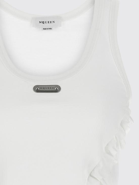 26SS 알렉산더 맥퀸 탑 870702QLAEZ 9007 White - ALEXANDER MCQUEEN