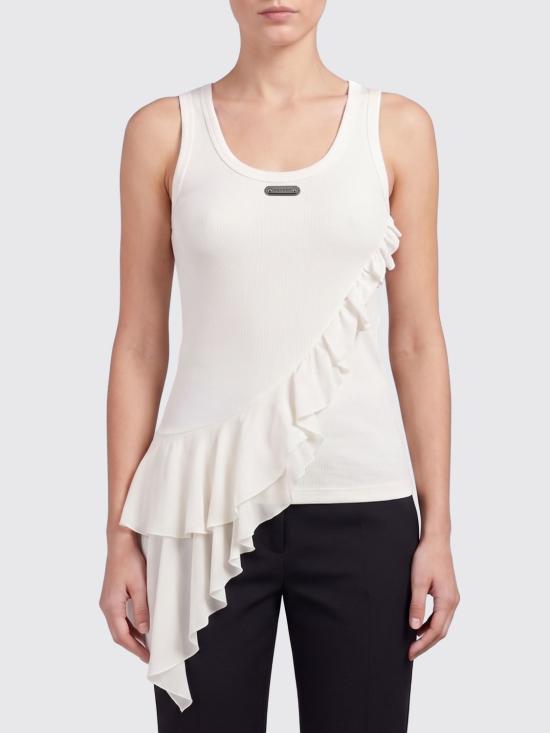 26SS 알렉산더 맥퀸 탑 870702QLAEZ 9007 White