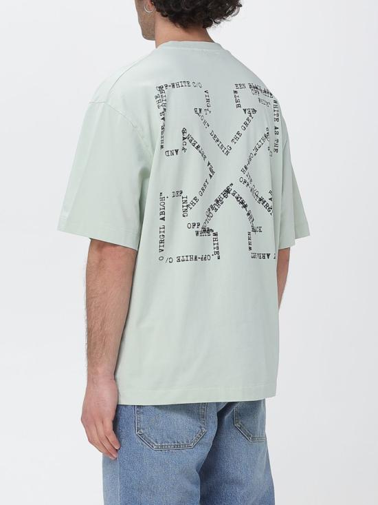 26SS 오프화이트 반팔 티셔츠 44MAA120S26J00S330 3030 Green - OFF WHITE