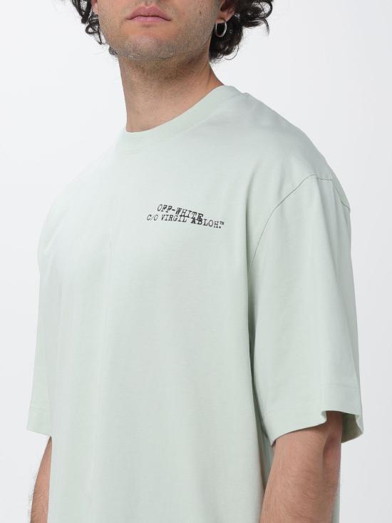 26SS 오프화이트 반팔 티셔츠 44MAA120S26J00S330 3030 Green - OFF WHITE