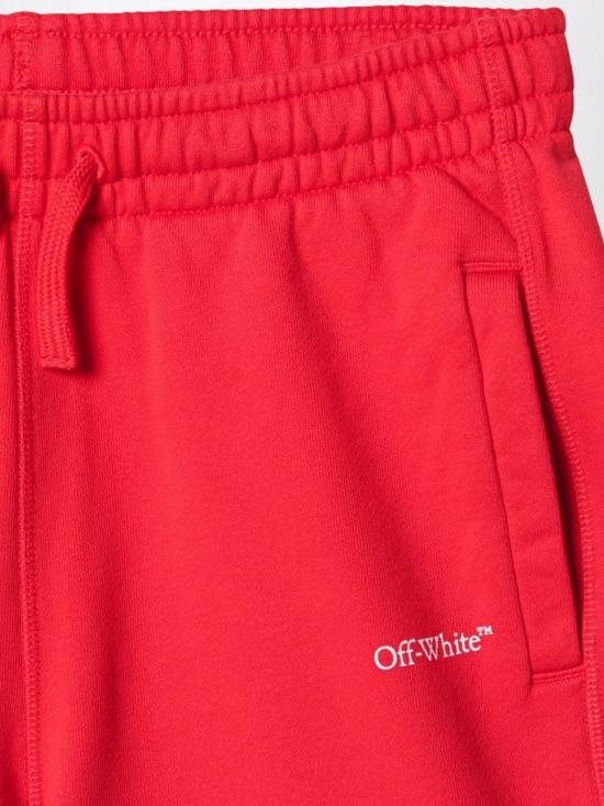 26SS [키즈] 오프화이트 쇼츠/버뮤다 OBCI001S26FLE001 6000 Red - OFF WHITE