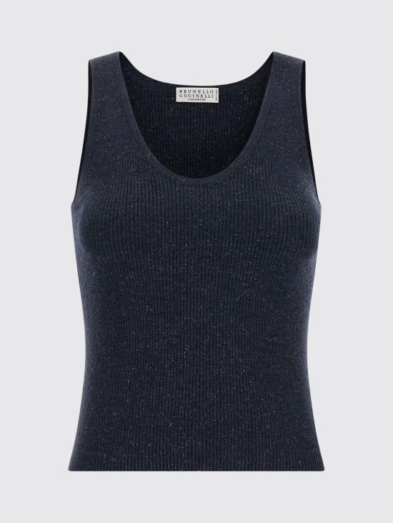 26SS 브루넬로 쿠치넬리 탑 M9A822220 C7186 Blue - BRUNELLO CUCINELLI