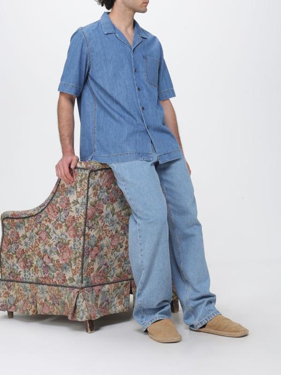 26SS 드리스 반 노튼 셔츠 2610207433386 514 Blue - DRIES VAN NOTEN