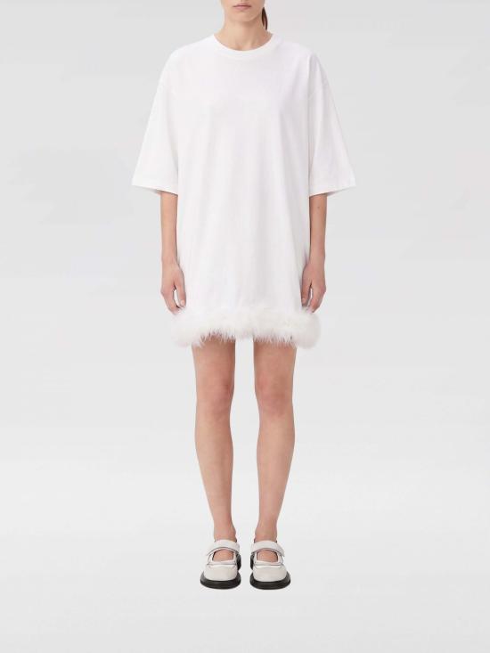26SS 모스키노 미디 원피스 04380542 1001 White