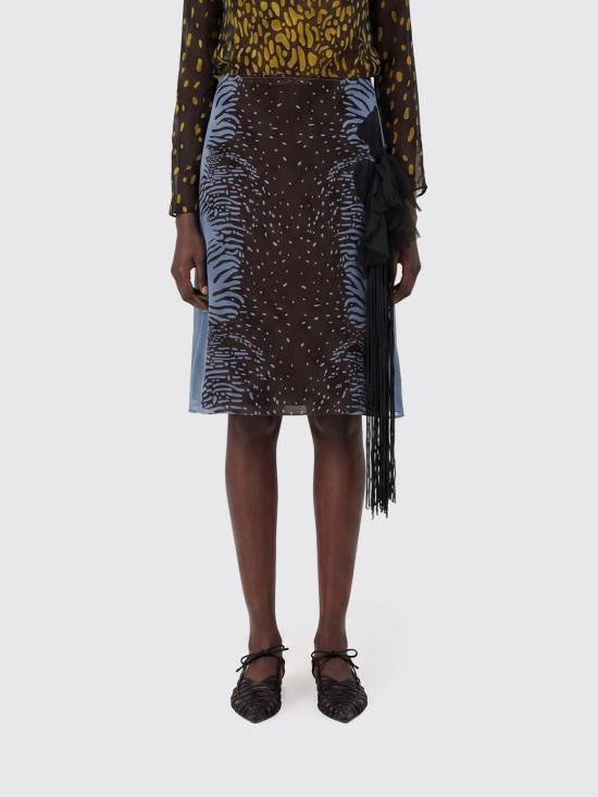 26SS 살바토레 페라가모 스커트 13I457 793912 Gnawed Blue