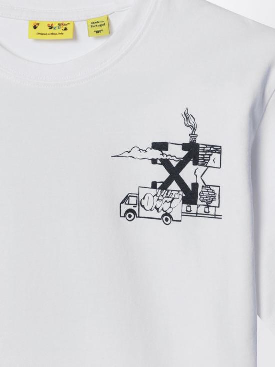 26SS [키즈] 오프화이트 티셔츠 OBAA002S26JER003 1000 White - OFF WHITE