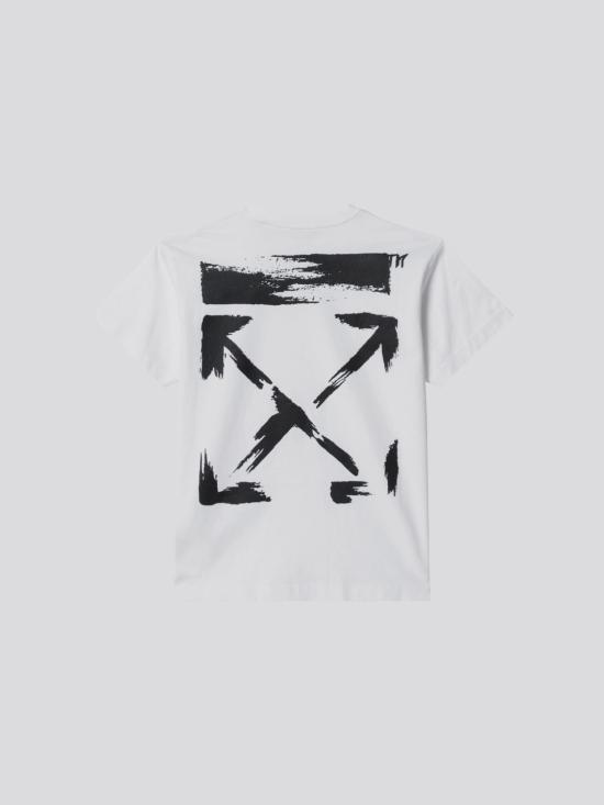 26SS [키즈] 오프화이트 티셔츠 OBAA002S26BJER006 1000 White - OFF WHITE