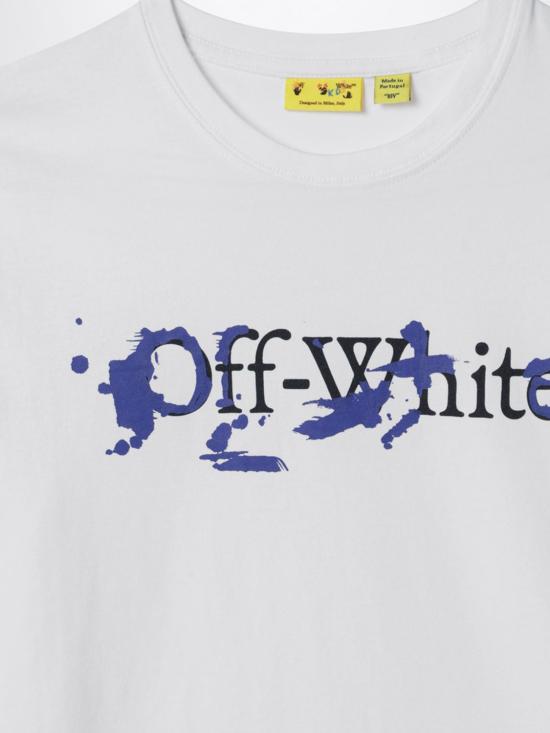 26SS [키즈] 오프화이트 티셔츠 OBAA002S26JER002 1000 White - OFF WHITE