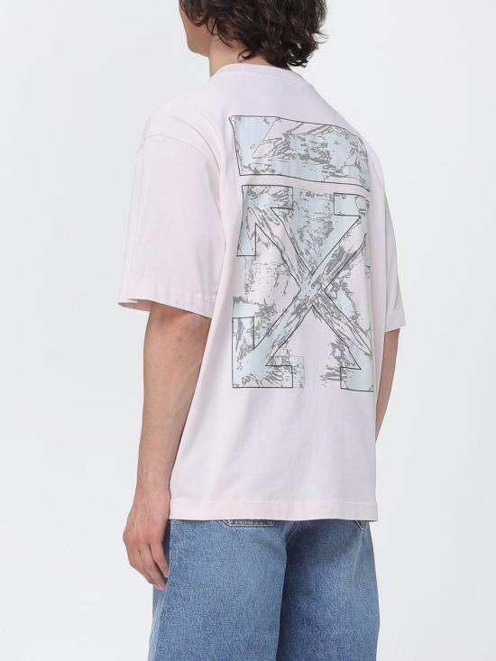 26SS 오프화이트 반팔 티셔츠 44MAA120S26J00R 680 Pink - OFF WHITE