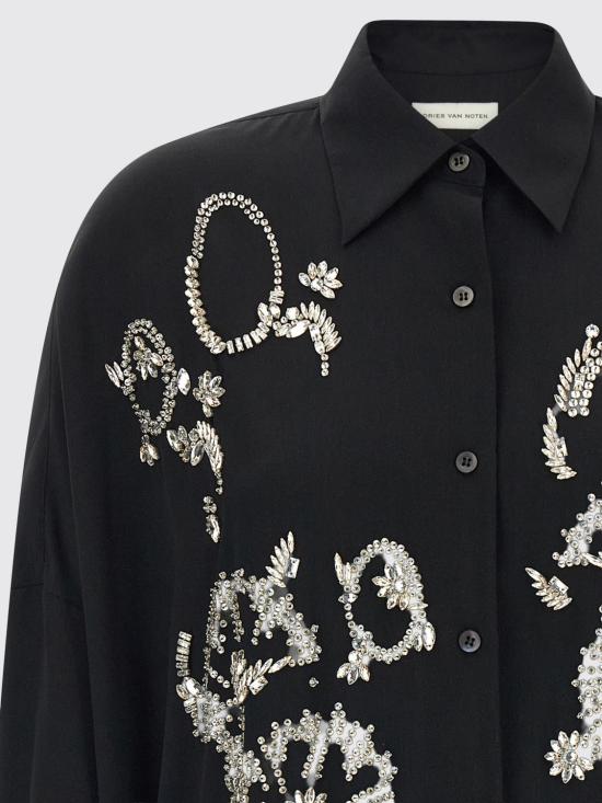 26SS 드리스 반 노튼 셔츠 2610107593078 900 Black - DRIES VAN NOTEN