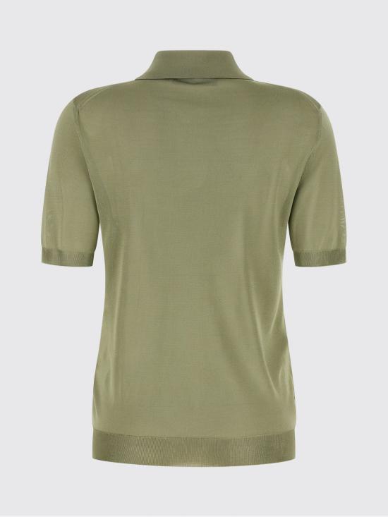 26SS 펜디 샤이니 비스코스 폴로 셔츠 FZXE82AW4V F1UKL Turquoise - FENDI