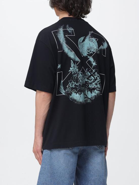 26SS 오프화이트 반팔 티셔츠 44MAA120S26J00E 001 Black - OFF WHITE