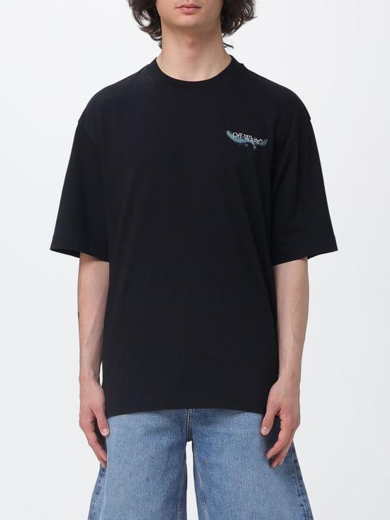 26SS 오프화이트 반팔 티셔츠 44MAA120S26J00E 001 Black