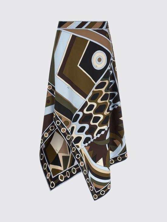 26SS 푸찌 롱 스커트 6HRW166H876 016 Green - PUCCI