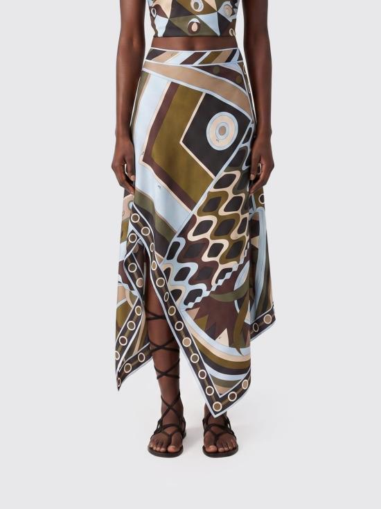 26SS 푸찌 롱 스커트 6HRW166H876 016 Green