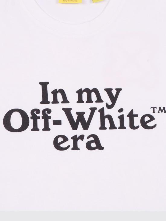 26SS [키즈] 오프화이트 티셔츠 OBAA002S26JER007 100 White - OFF WHITE