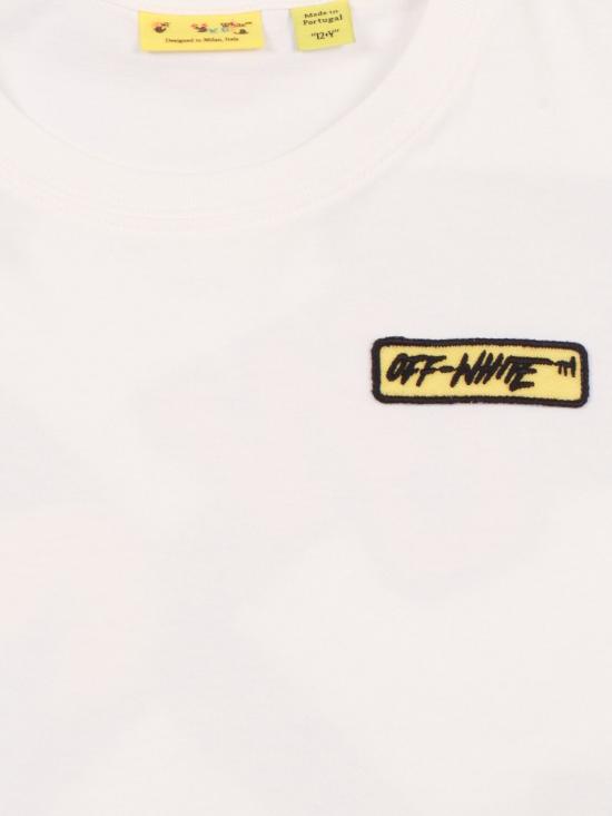 26SS [키즈] 오프화이트 티셔츠 OBAA002S26JER00C 100 White - OFF WHITE