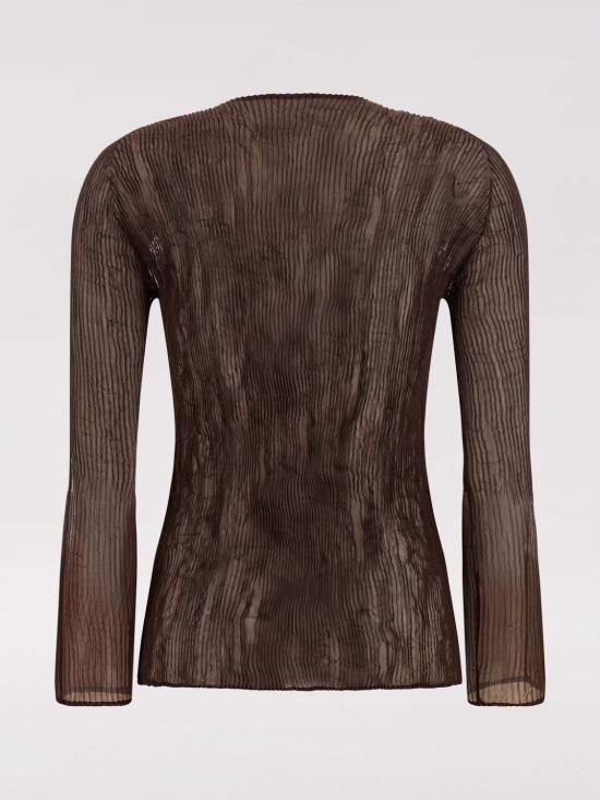 26SS 이세이 미야케 탑 IM66FJ413 45 Brown - ISSEY MIYAKE