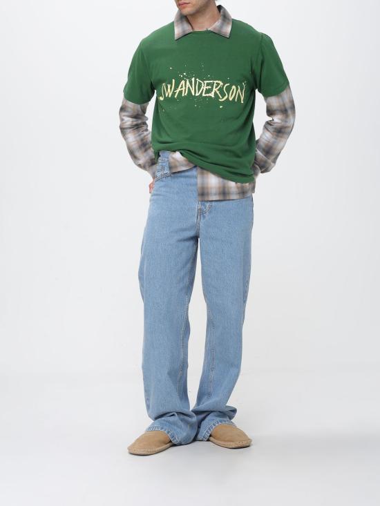 26SS JW앤더슨 반팔 티셔츠 JT0307PG1936 500 Green - JW ANDERSON