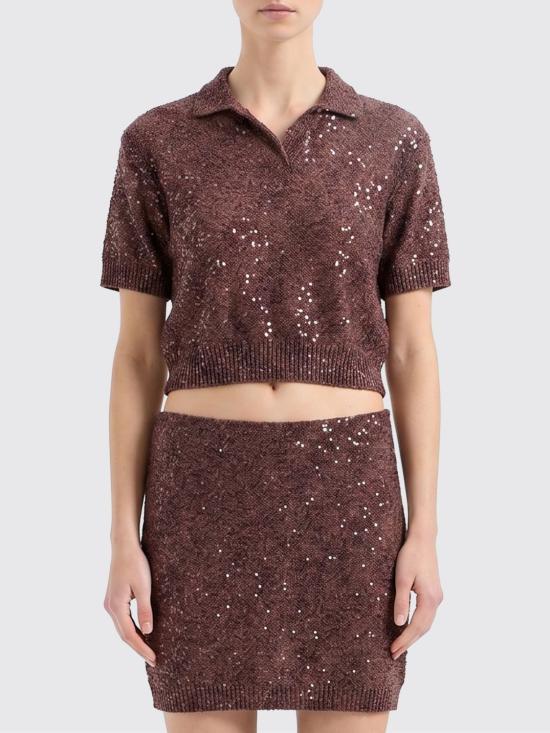 26SS 브루넬로 쿠치넬리 폴로 티셔츠 MDJ547605 C9092 Brown